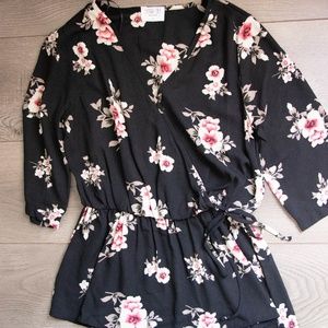 Women's Floral blouse (Senna Sky)